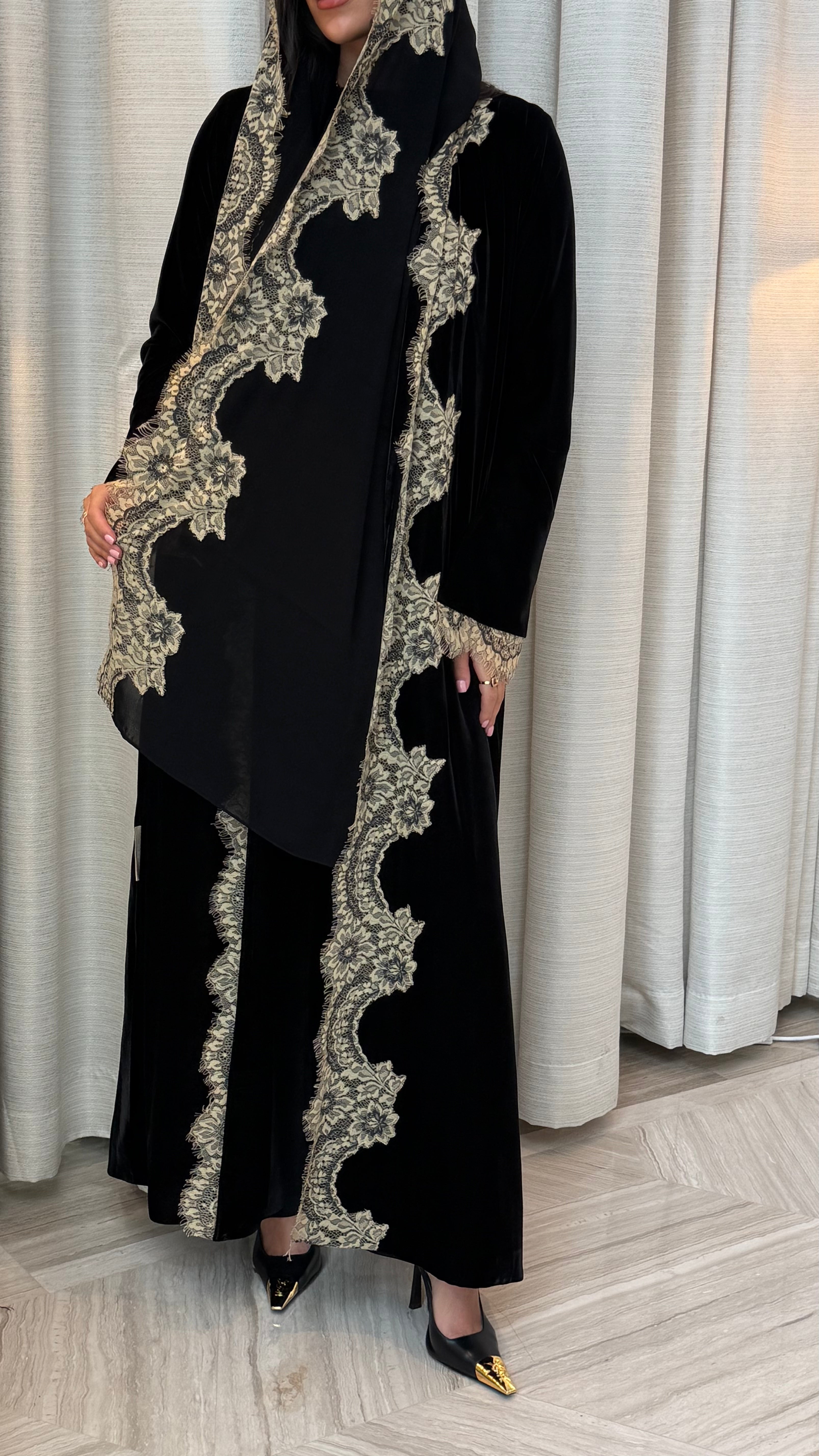 Royal Opal-Black Crepe